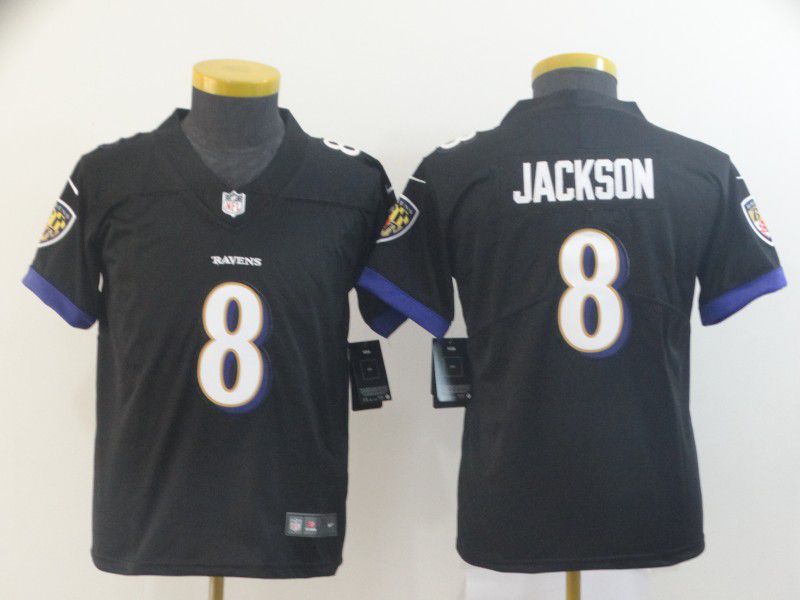 Youth Baltimore Ravens 8 Jackson Black Nike Vapor Untouchable Limited Player NFL Jerseys